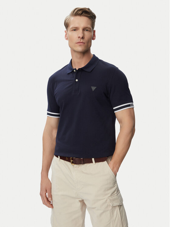 Guess Polo M6GP60 K3076 Granatowy Regular Fit