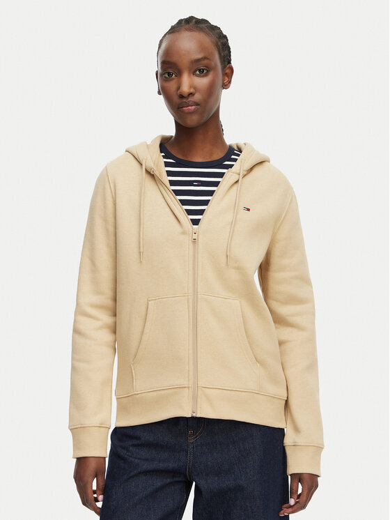 Tommy Jeans Bluza Flag DW0DW19729 Beżowy Regular Fit