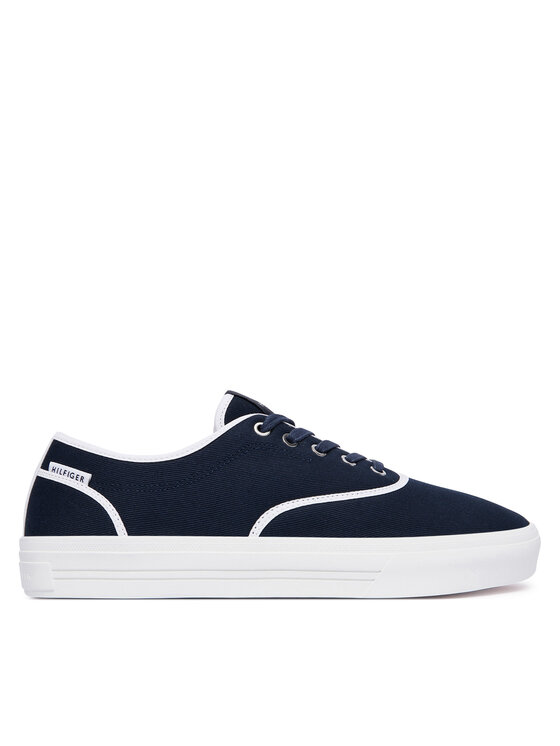 Tommy Hilfiger Tenisówki Th Vulc Cup Long Lace Canvas FM0FM05874 Granatowy