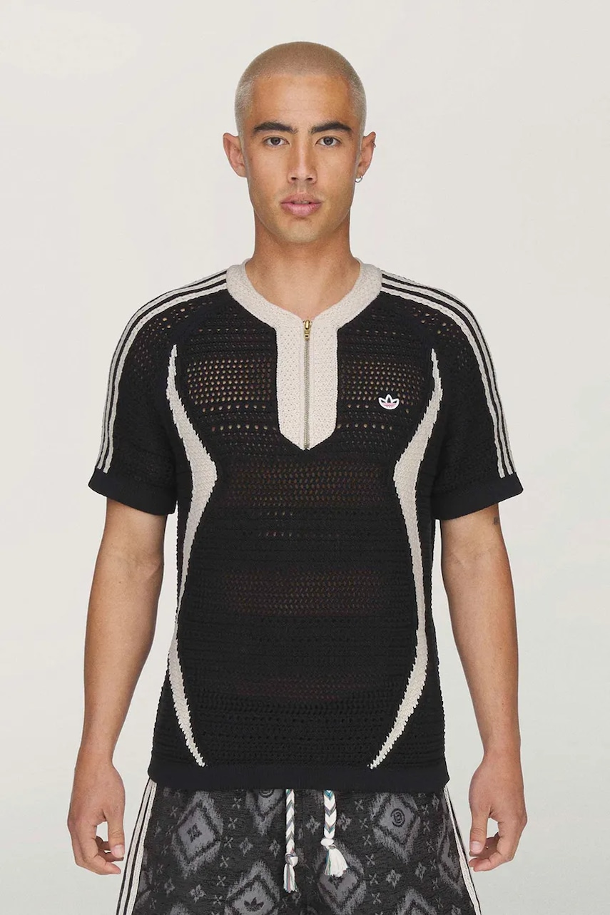 adidas Originals CLOT x adidas by Edison Chen T-shirt swetrowy z bawełną męski