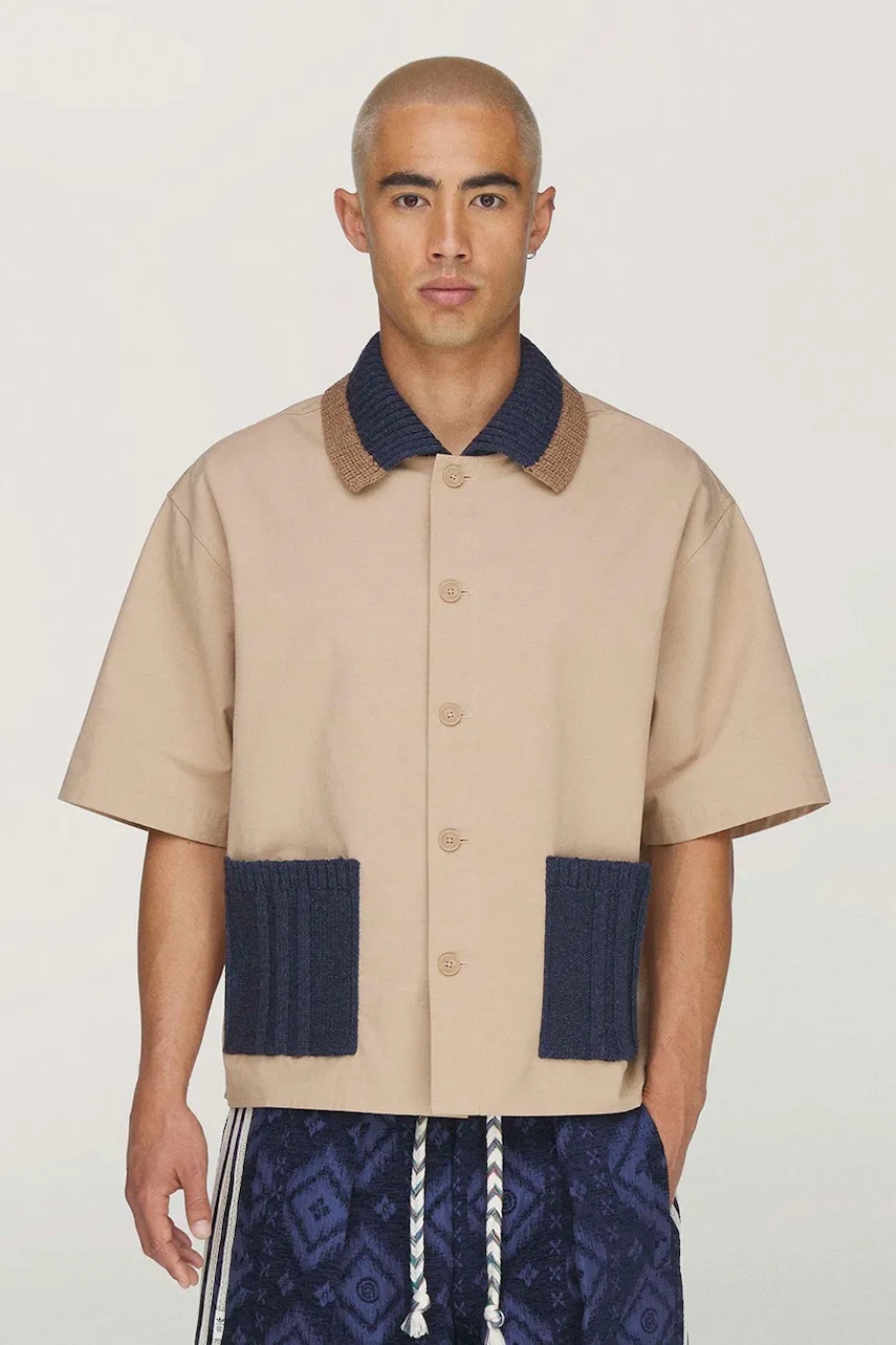 adidas Originals CLOT x adidas by Edison Chen koszula z dodatkiem merino męska