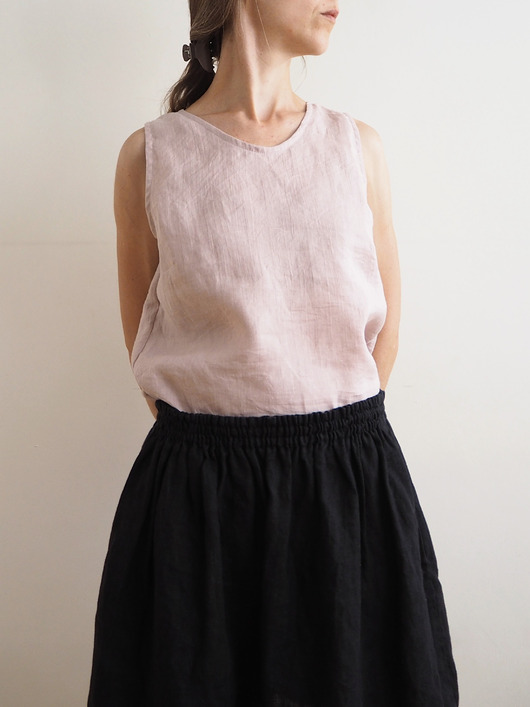 Top lniany 100%, old rose