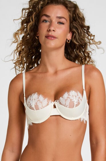 Hunkemöller Biustonosz Bez Wyściółki z Fiszbinami Millie Biały