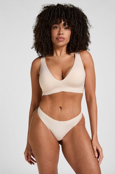 Hunkemöller Super Comfort Stringi Beżowy