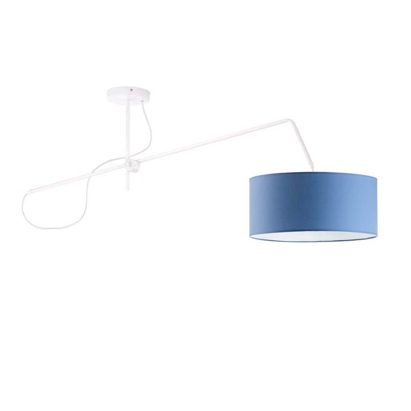 Lampa wisząca przegubowa sufitowa regulowana z abażurem walec MODERN