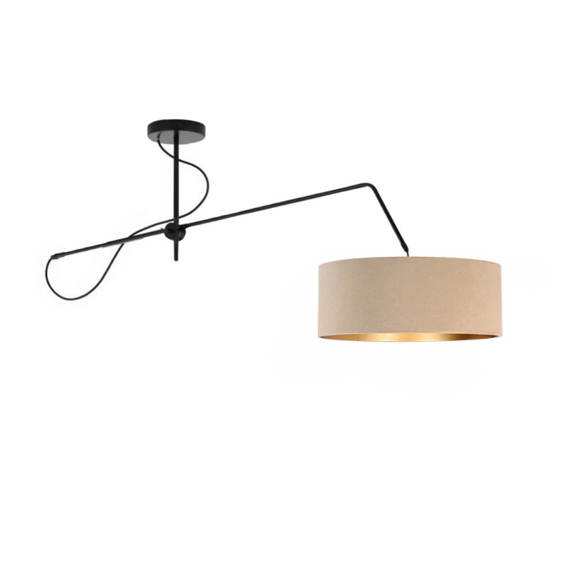 Lampa wisząca przegubowa sufitowa regulowana z abażurem walec MODERN