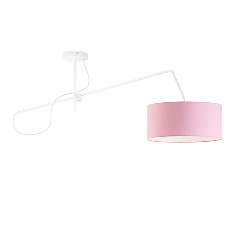 Lampa wisząca przegubowa sufitowa regulowana z abażurem walec MODERN