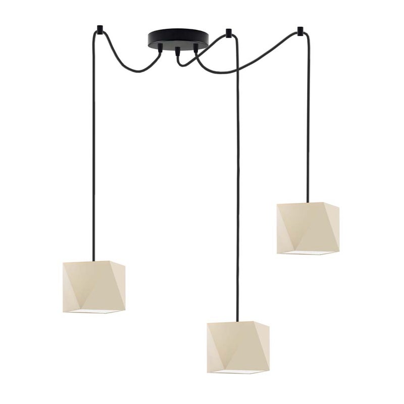 Lampa wisząca zwis żyrandol sufitowa z abażurami diament POP Z3