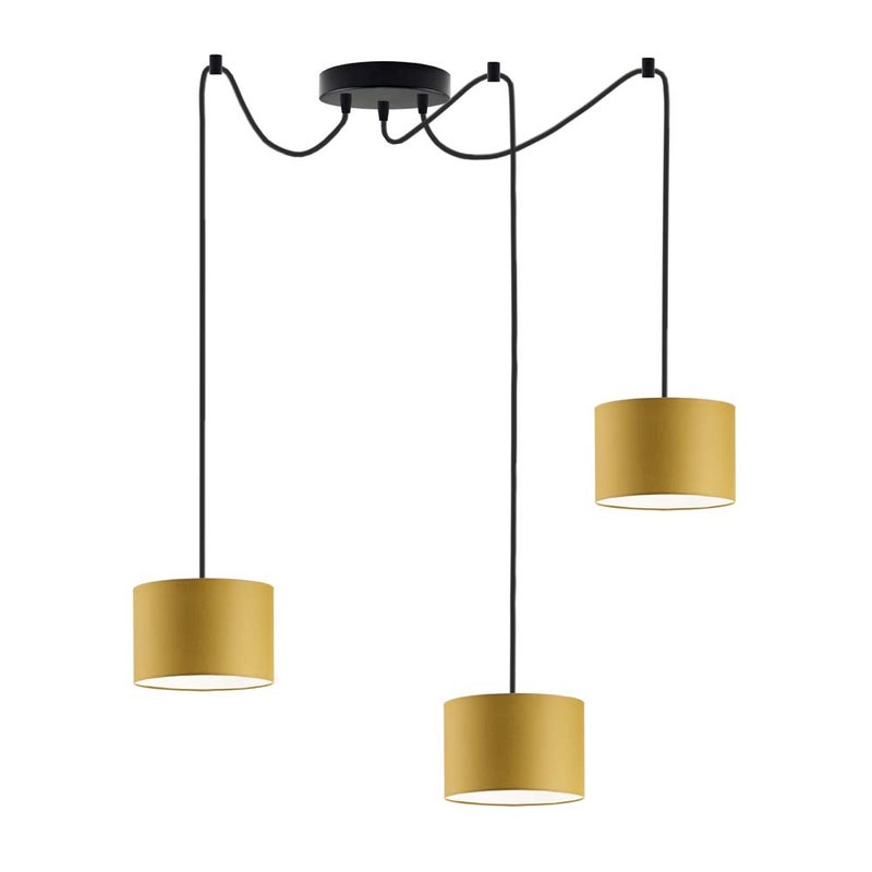 Lampa wisząca zwis żyrandol sufitowa pająk z abażurami walec TANGO Z3