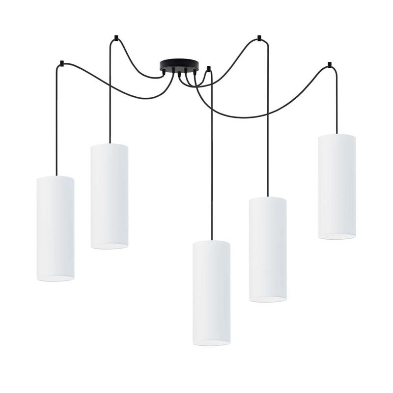 Lampa wisząca zwis żyrandol sufitowa z abażurami tuba POGO Z5