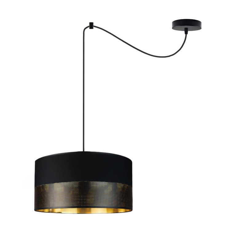 Lampa wisząca zwis żyrandol sufitowa z abażurem walec TANGO Z1