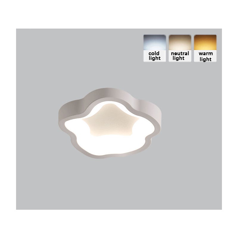 Lampa sufitowa LED, lampa korytarzowa, odpowiednia do sypialni, salonu, jadalni, biała, światło trójkolorowe