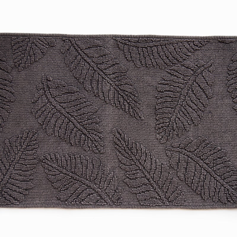 DYWAN SZARY LIŚĆ 50X80CM