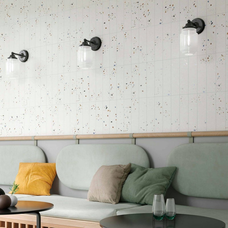 Płytka ścienna premium o efekcie terrazzo. Terrazo Perłowy Mat 7,5x30 cm