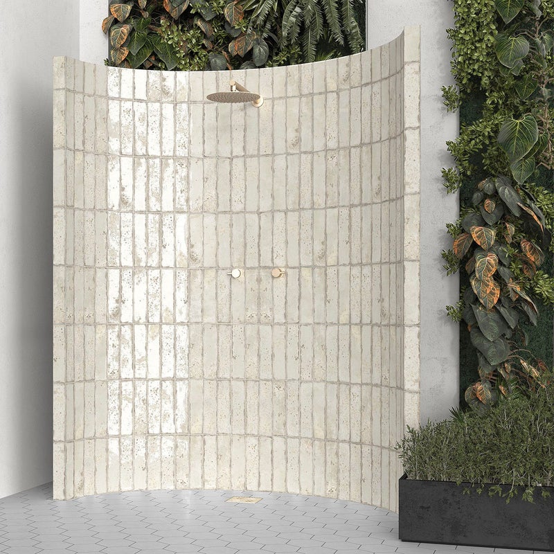 Płytka premium z gresu porcelanowego Era Kremowa 7x28 cm błyszcząca – rustykalny design do wszystkich typów ścian