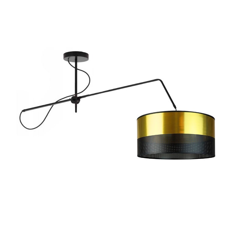 Lampa wisząca przegubowa sufitowa regulowana z abażurem walec MODERN