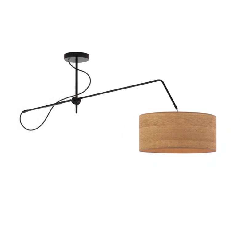 Lampa wisząca przegubowa sufitowa regulowana z abażurem walec MODERN