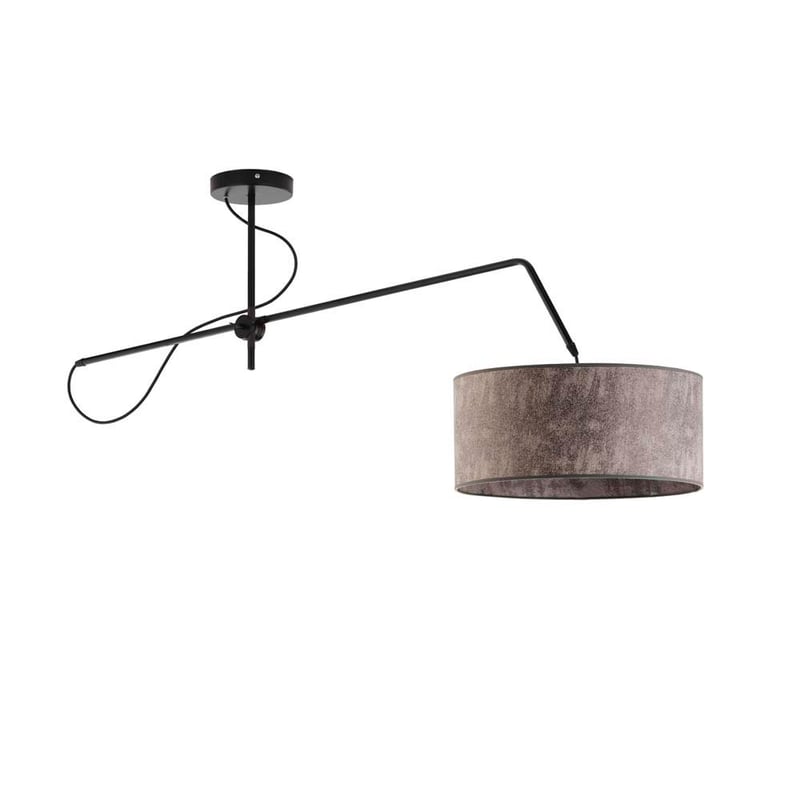 Lampa wisząca przegubowa sufitowa regulowana z abażurem walec MODERN