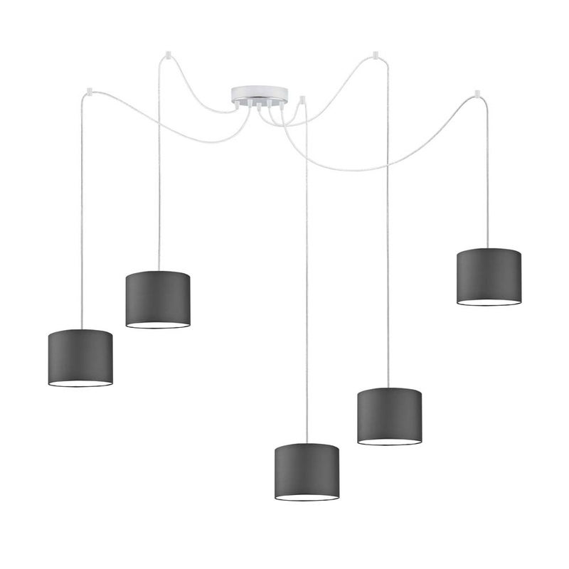 Lampa wisząca zwis żyrandol sufitowa pająk z abażurami walec TANGO Z5