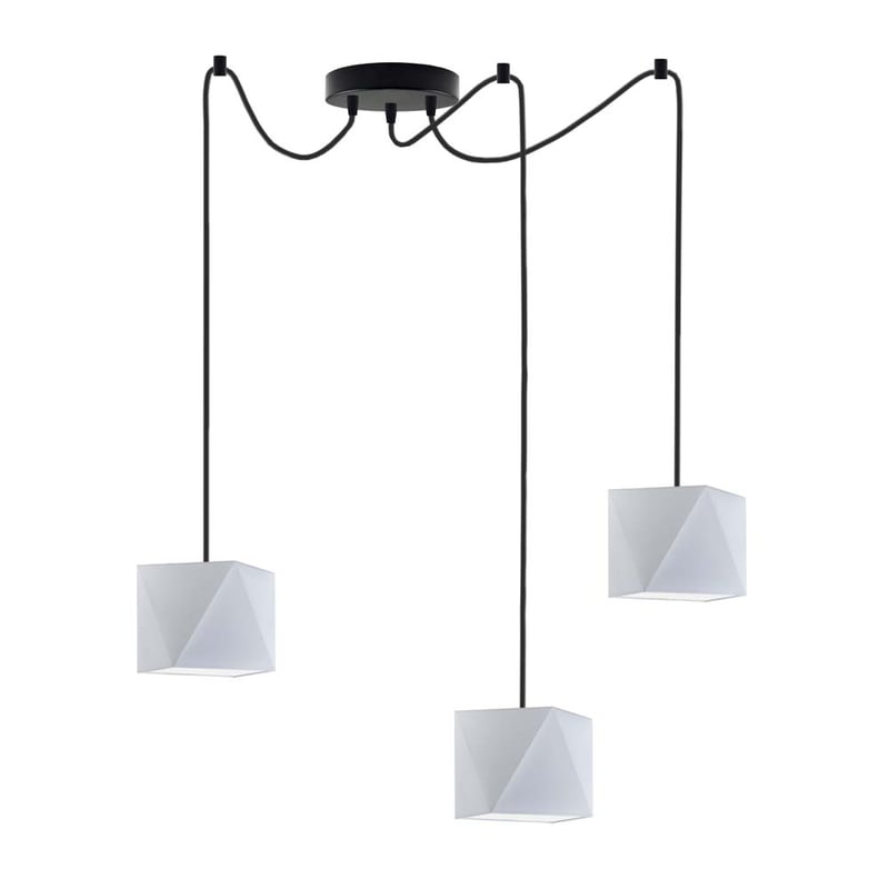 Lampa wisząca zwis żyrandol sufitowa z abażurami diament POP Z3
