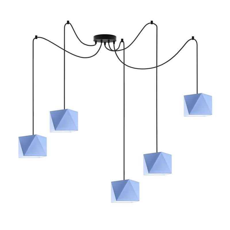 Lampa wisząca zwis żyrandol sufitowa z abażurami diament POP Z5