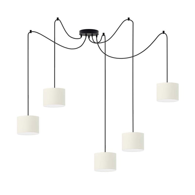 Lampa wisząca zwis żyrandol sufitowa pająk z abażurami walec TANGO Z5