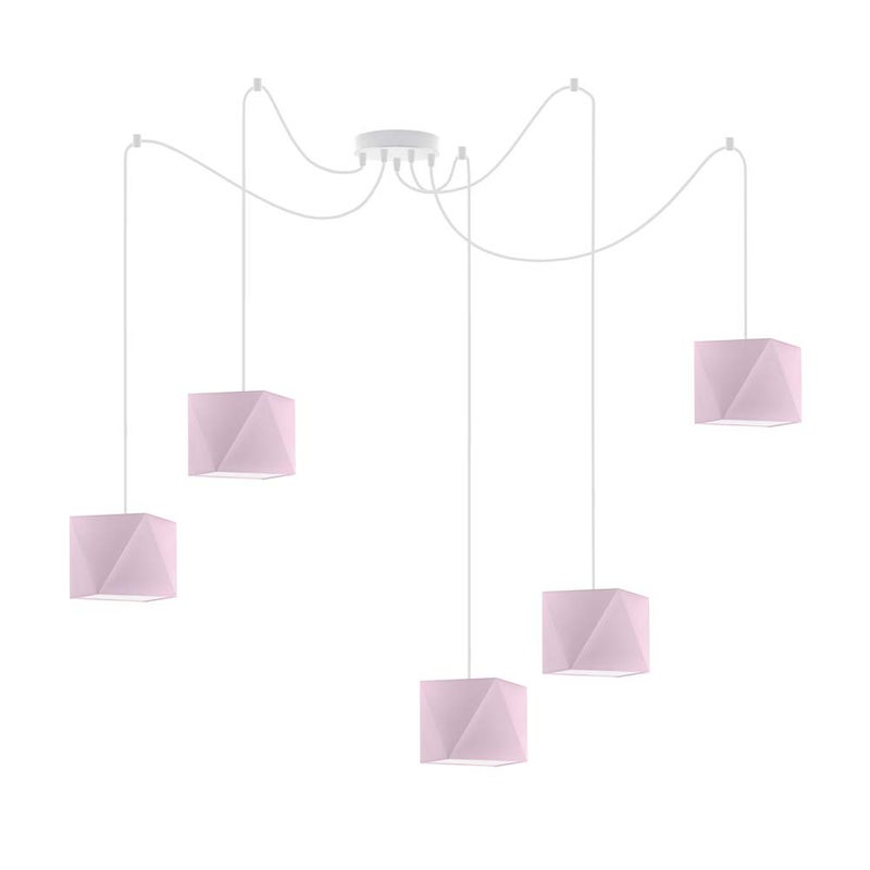 Lampa wisząca zwis żyrandol sufitowa z abażurami diament POP Z5