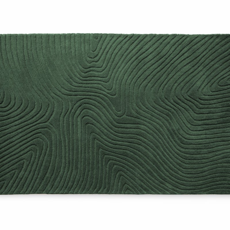 DYWAN ZIELONY CURVES 160X230CM