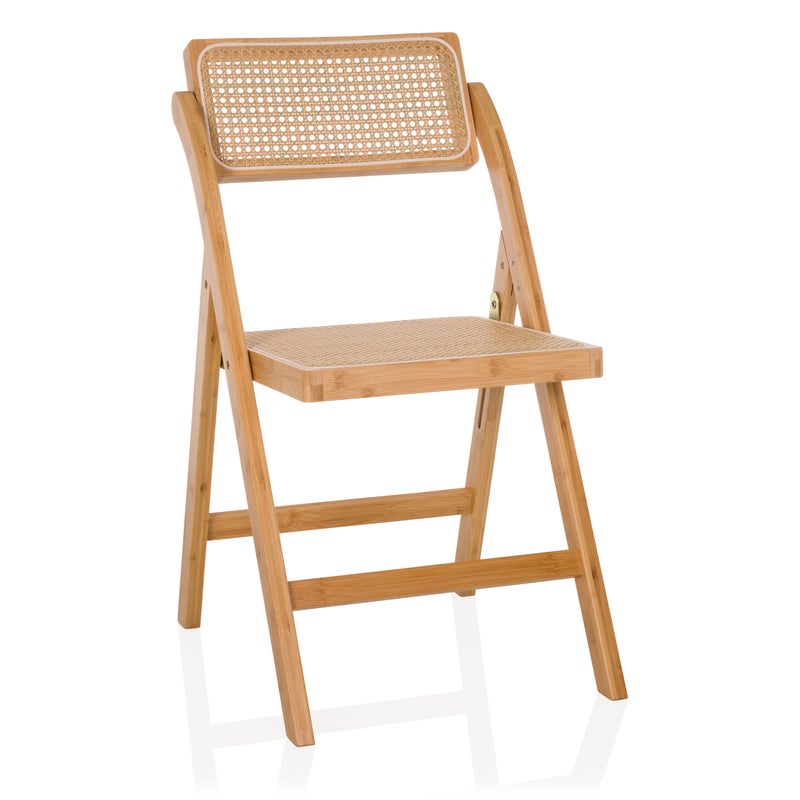 Krzesło składane TUDELA BAMBOO Brązowy hjh LIVING