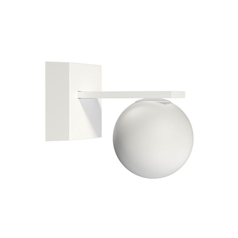 Kinkiet zewnętrzny LED Sphere Wall 9W IP54, światło 360°, 2700K, matowa biel, CRI>90, nowoczesny, kulisty design – Beneito & Faure