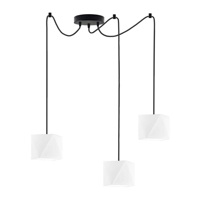 Lampa wisząca zwis żyrandol sufitowa z abażurami diament POP Z3