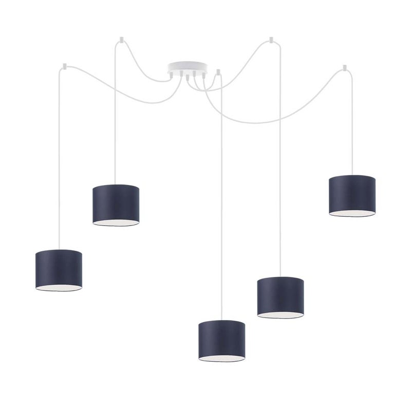 Lampa wisząca zwis żyrandol sufitowa pająk z abażurami walec TANGO Z5