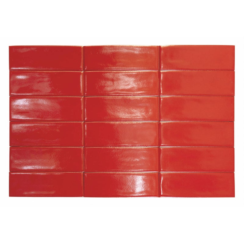 Altea Czerwony Seria Premium płytek z gresu porcelanowego ściennych 5x15 cm