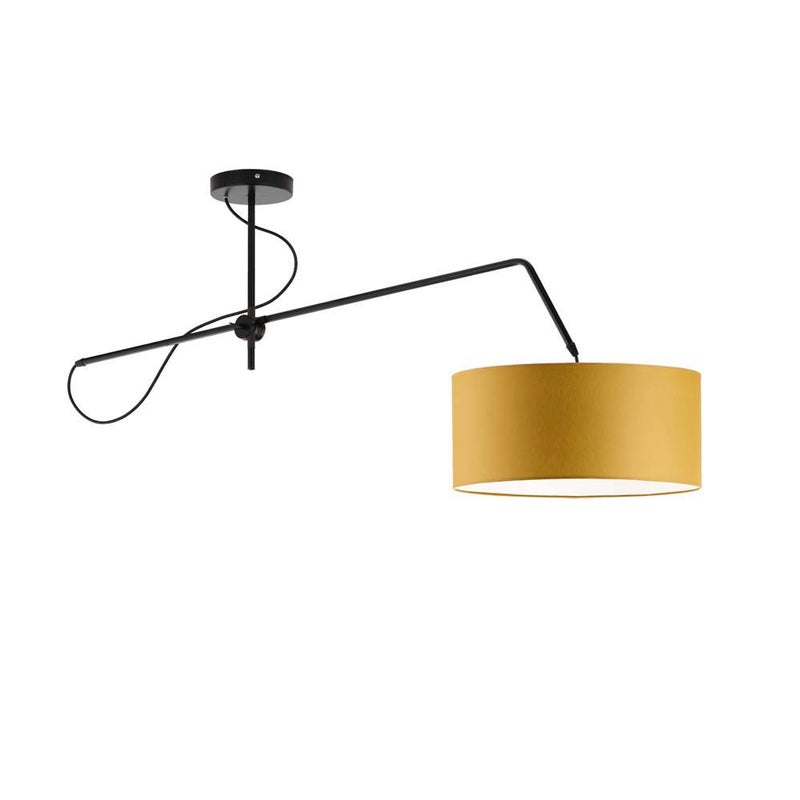 Lampa wisząca przegubowa sufitowa regulowana z abażurem walec MODERN