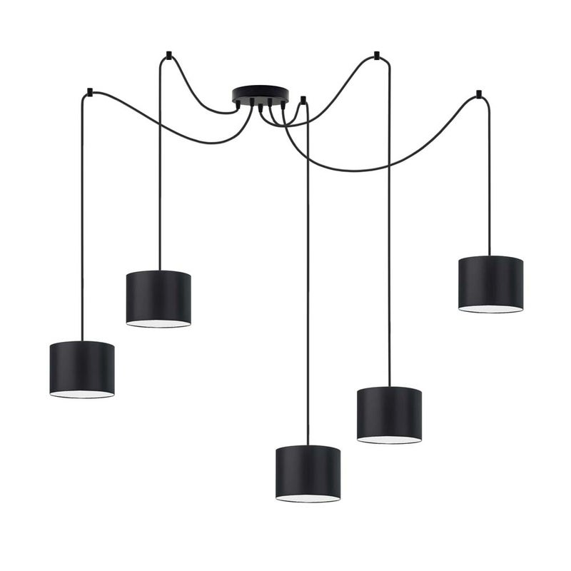 Lampa wisząca zwis żyrandol sufitowa pająk z abażurami walec TANGO Z5