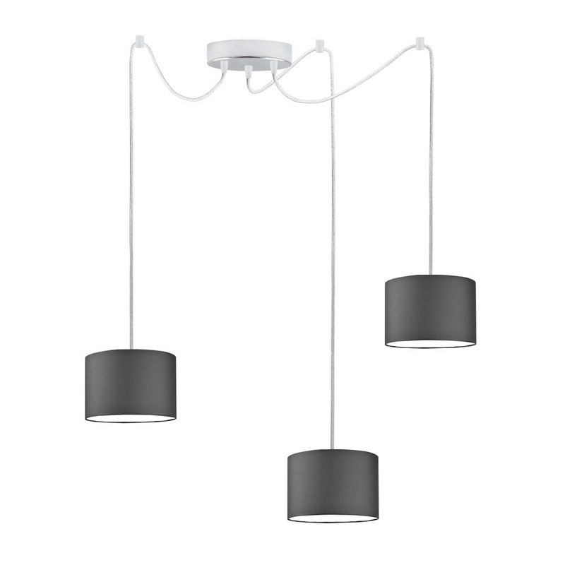 Lampa wisząca zwis żyrandol sufitowa pająk z abażurami walec TANGO Z3