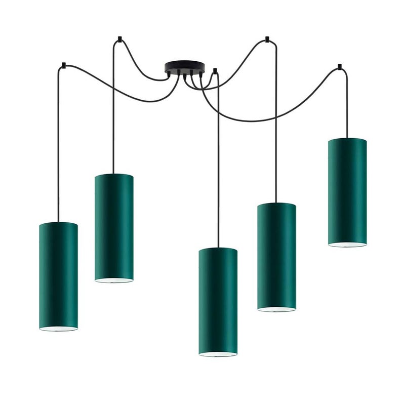 Lampa wisząca zwis żyrandol sufitowa z abażurami tuba POGO Z5