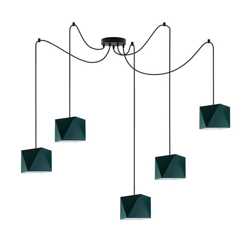 Lampa wisząca zwis żyrandol sufitowa z abażurami diament POP Z5