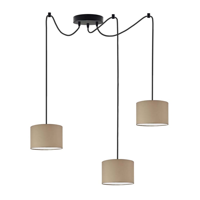 Lampa wisząca zwis żyrandol sufitowa pająk z abażurami walec TANGO Z3