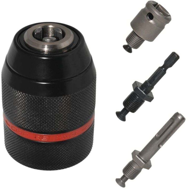 Uchwyt wiertarski, 1/2-20 UNF, samozaciskowy, 1,5-13 mm, adapter wiertarski bezkluczykowy, uchwyt SDS pasujący do wielu typów wierteł (4)