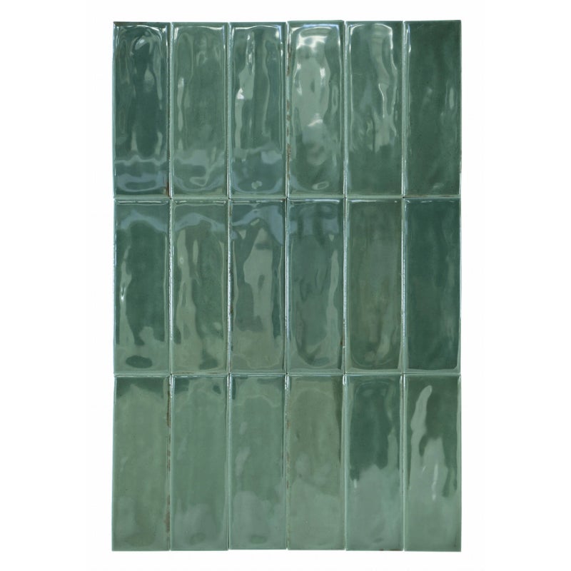 Mini Brick Seria Calpe Zielony Gres porcelanowy premium 5x15 cm