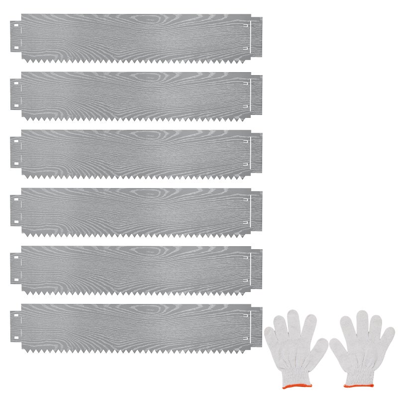 Podwyższona donica ogrodowa z ocynkowanego metalu, 6 sztuk o długości 600 cm, donica ogrodowa do kopania na trawnikach i tarasach, 10 x 20 cm