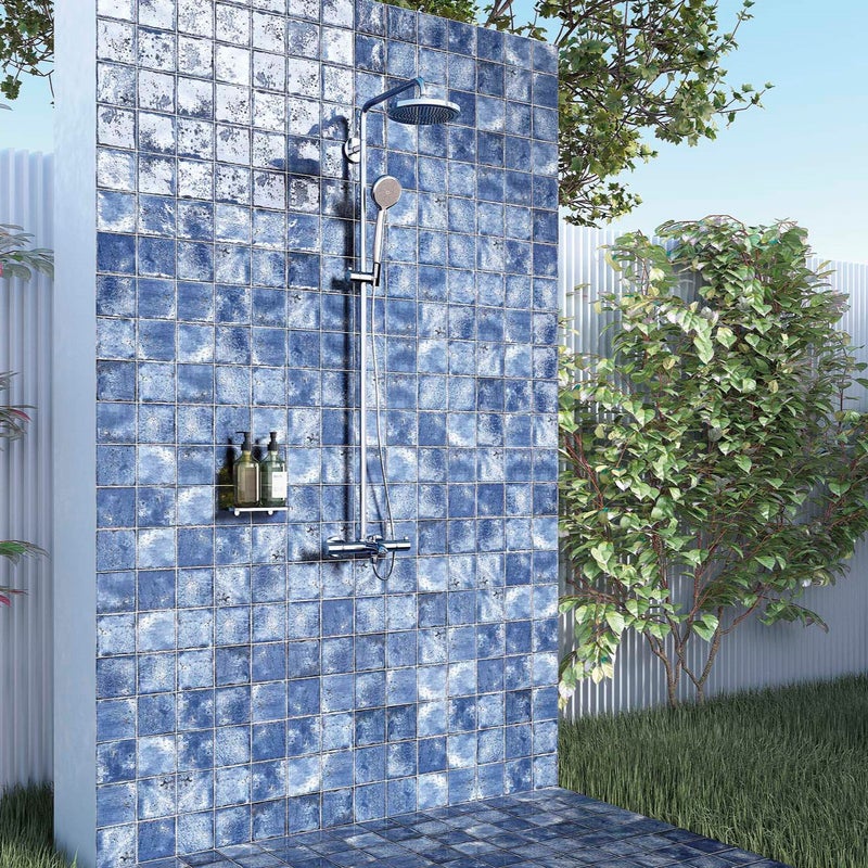 Płytka premium z gresu porcelanowego Era Niebieska 12x12 cm błyszcząca – rustykalny design do wszystkich typów ścian