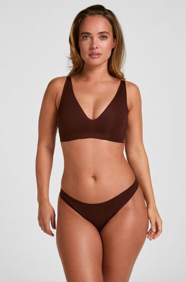 Hunkemöller Super Comfort Stringi Brązowy