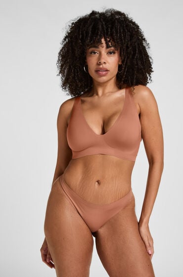 Hunkemöller Super Comfort Stringi Brązowy