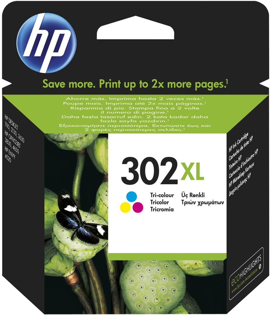 HP 302XL CMY do 330str. Instant Ink F6U67AE#BA3