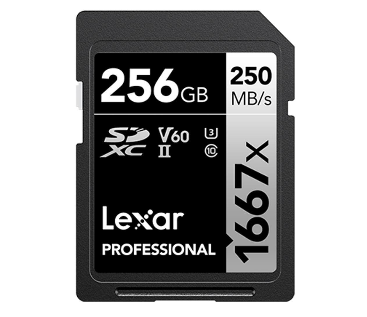 Lexar 256GB 1667x Professional SDXC UHS-II U3 V60 LSD256CB1667
