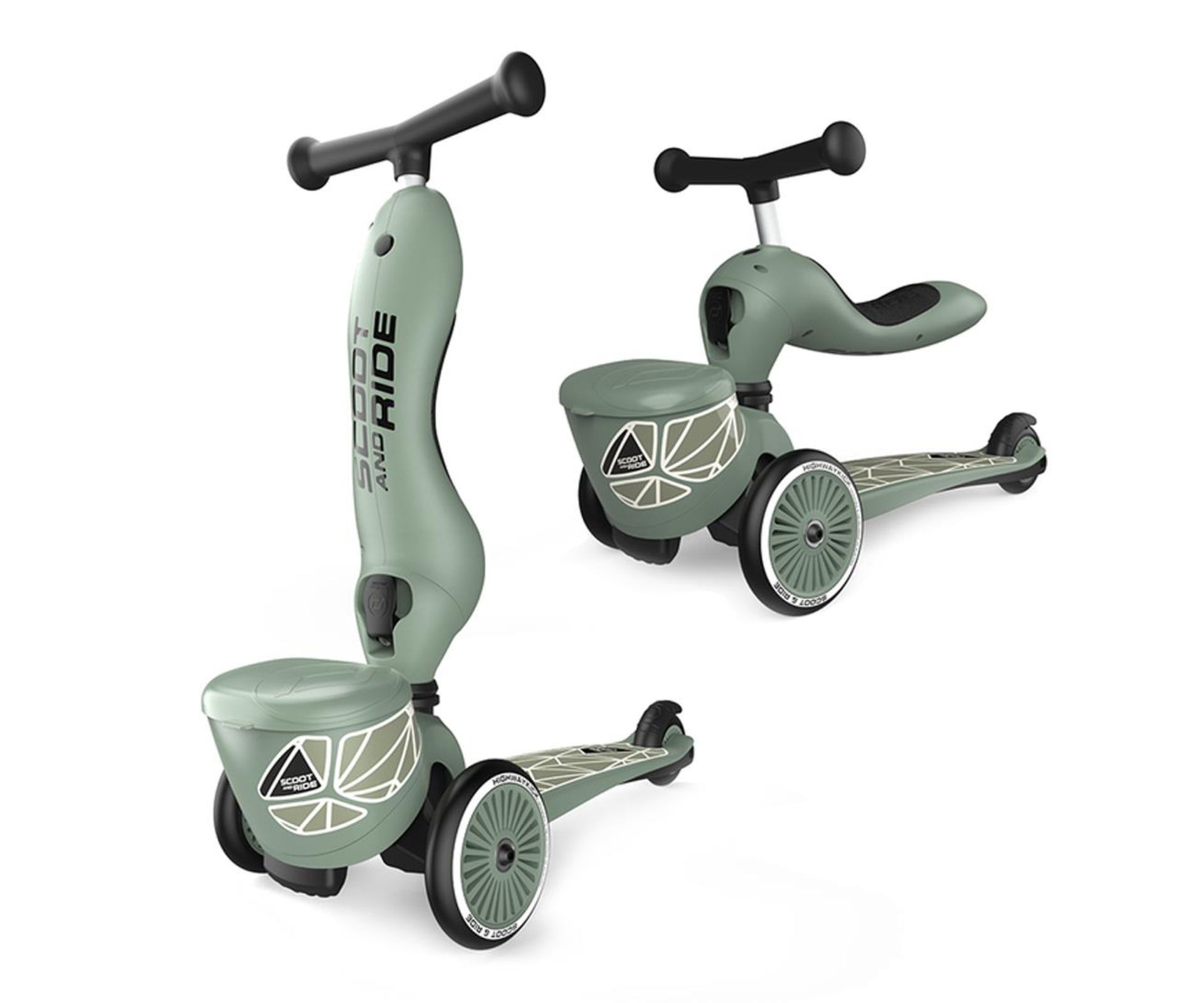 Scoot & Ride Highwaykick 1 Lifestyle Jeździk i hulajnoga 2w1 Green Lines
