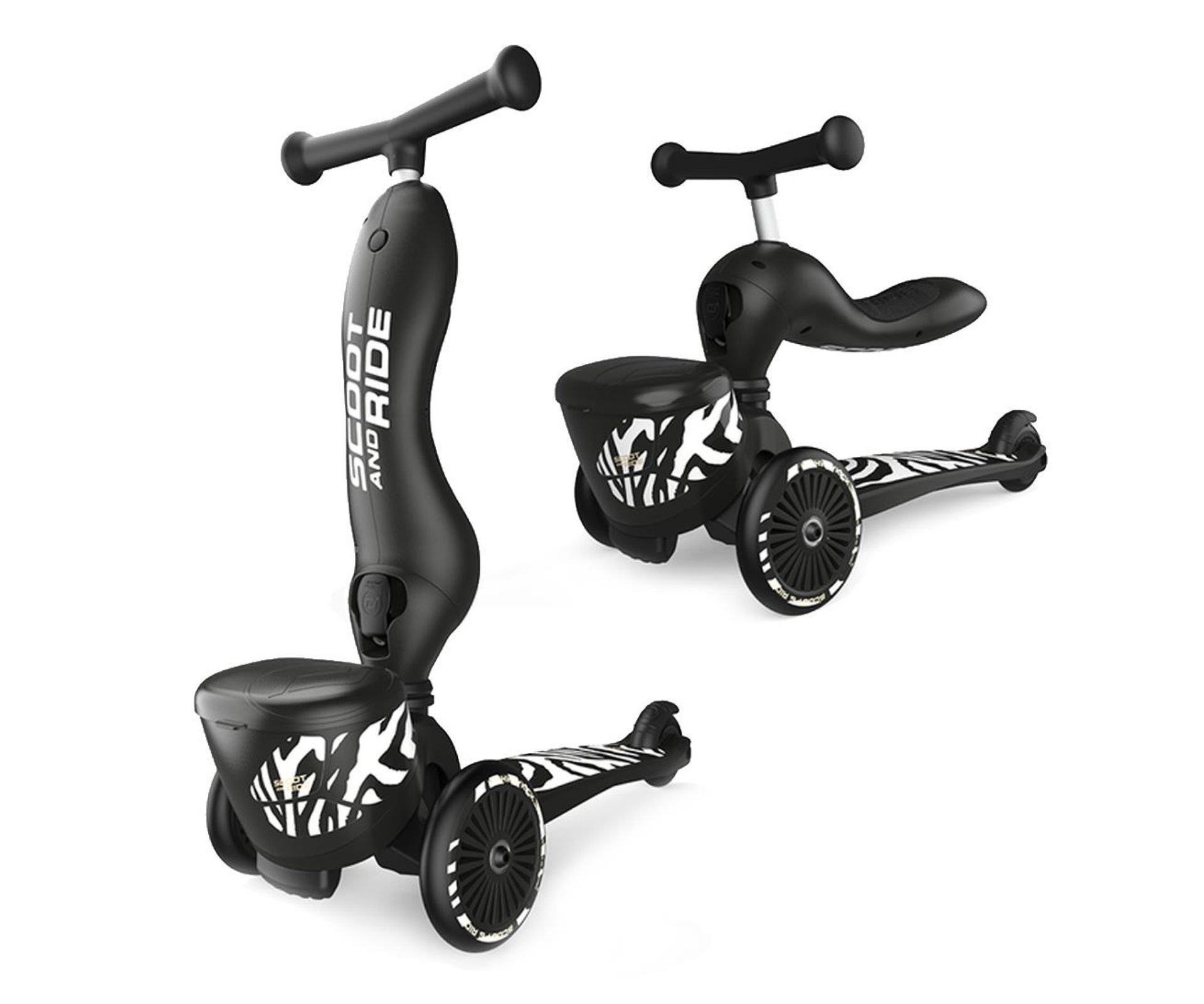 Scoot & Ride Highwaykick 1 Lifestyle Jeździk i hulajnoga 2w1 Zebra