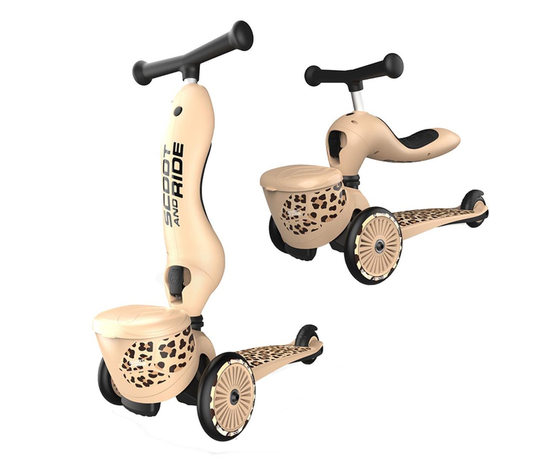 Scoot & Ride Highwaykick 1 Lifestyle Jeździk i hulajnoga 2w1 Leopard